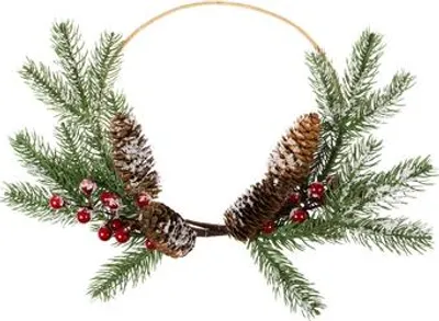 Immagine prodotto di Albero di Natale con pigne su un cerchio decorativo