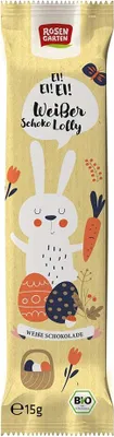 Produktbild von Schoko Lolly Hase - Weiße Schokolade 15g