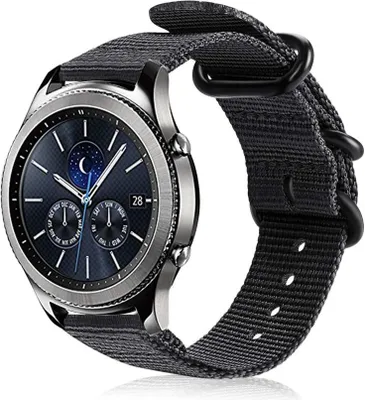 Produktbild von Strap-it Samsung Gear S3 Classic / Frontier Nylon Schnallenband (Schwarz)