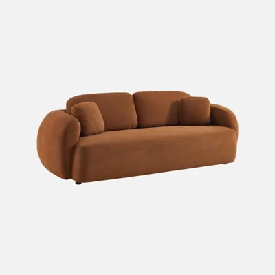 Produktbild von sweeek - 3-Sitzer Sofa mit Chenille-Bezug - Terracotta