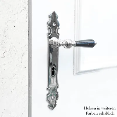 Produktbild von Drückergarnitur für Zimmertüren-Porzellan Griffe |BB72| Nickel glanz