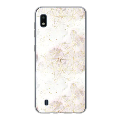 Produktbild von MuchoWow® Handyhülle Schutzhülle Hülle für Samsung Galaxy A10 Marmor - Geometrie - Gold Silikon Softcase Handy Hülle - Schutzhülle
