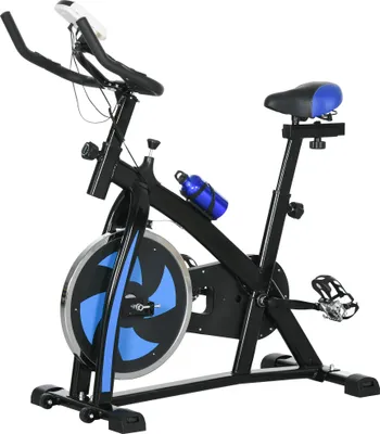 Produktbild von SPORTNOW Heimtrainer, leise, anpassbarer Widerstand, Pulssensor, Monitor, Blau