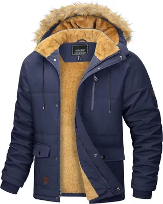 Produktbild von Herren Winter Parka Jacke Wasserabweisend Warm Fleece Gefüttert