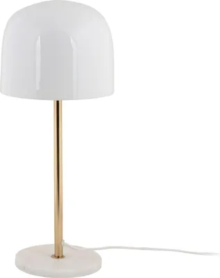 Produktbild von Leitmotiv - Tischleuchte Manta - Weiß - Ø20cm Tischlampe - Nachttischlampe, Wohnzimmer, Schlafzimmer