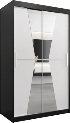 Produktbild von Kleiderschrank, Schiebetürenschrank Schlafzimmer, Schrank mit Spiegel MAROKO 120 cm