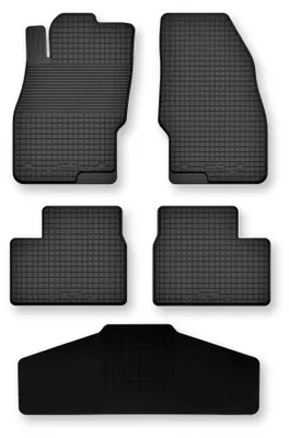 Zdjęcie produktu dla Dywaniki gumowe z tunelem do Fiat Doblo II 2009-2020 – 5 szt., czarne, dobierane – Wielganizator Semi-Universal