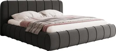 Produktbild von MIRJAN24 Polsterbett Slim XI, Dopellbett mit Bettkasten, Leistenlattenrost aus Holz (Farbe: Kronos 22, Größe: 180x200 cm)