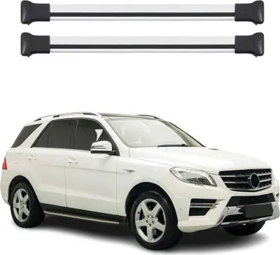 Obrázek produktu pro Příčné střešní nosiče pro Mercedes třídy M W166 2011-2015 hliníkové šedé