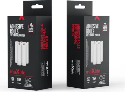 Immagine prodotto di Cartuccia adesiva Maxlife Set di rotoli adesivi per la stampante termica MXTP-100