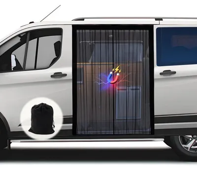Productafbeelding van Muggennet met magneetsluiting, 150x110 cm, geschikt voor Mercedes Vito, VW Transporter, California