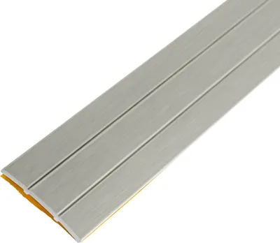Produktbild von 38mm Aluminiumprofil Übergangsprofil Aluminium, 2 Rillen, selbstklebend, EDELSTAHL GEBÜRSTET, Länge 1m, Breite 38mm,  Germany, Übergangsschiene Aluminium eloxiert, Übergangsleiste, Aluminiumprofile