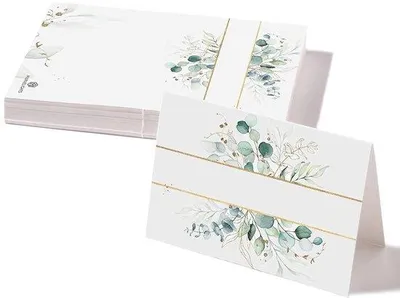Zdjęcie produktu dla Eleganckie klasyczne wizytówki, 50 sztuk, kolor kremowy, 10 x 7 cm