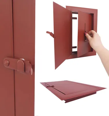 Produktbild von BAUSTER® Kamintür Schornsteintür Revisionstür Tür Kamin Stahl Braun 140x240mm
