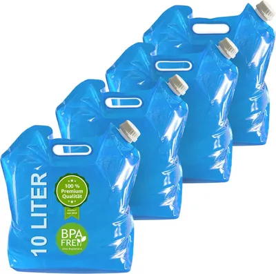 Produktbild von Faltbare Wasserbehälter 10 l, BPA-frei, robust und stabil, für Camping