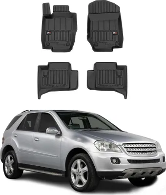 Image de OMAC Tapis de sol en caoutchouc pour Mercedes Classe M 2005-2011 Noir Premium