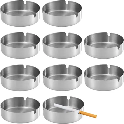 Obrázek produktu pro Popelník odolný vůči větru, nerezový, průměr 10 cm, sada 10 kusů, pro použití na zahradě