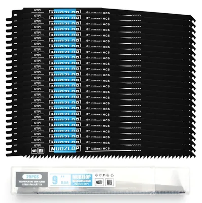 Image de Jeu de 25 lames de scie sauteuse de 225 mm, avec 6 dents par pouce, pour le bois