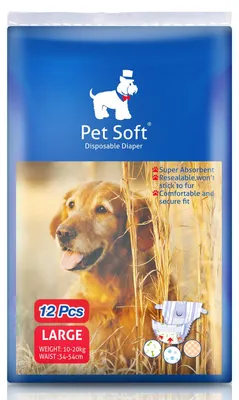Zdjęcie produktu dla Pieluchy jednorazowe dla szczeniąt, damskie, duże, 36 sztuk, dla psów