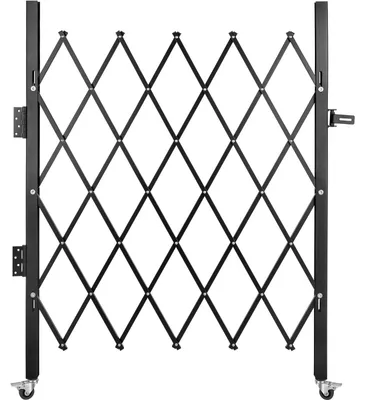 Produktbild von VEVOR Einzelnes faltbares Sicherheitstor, 198 cm H x 229 cm B Faltbare Tür, Stahl-Akkordeon-Sicherheitstor, flexibles erweiterbares Sicherheitstor, 360° rollendes Barrikadentor, Scherentor/Tür mit Padlock, 180x161 cm-a