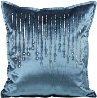 Produktbild von Dekorativer Kissenbezug Sofakissen ROYAL 1 blau 45x45 blau