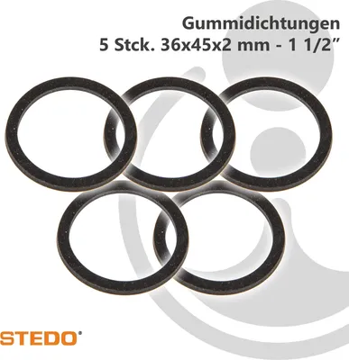 Produktbild von STEDO Gummi Dichtung, 36 x 45 x 2 mm (VE 5 Stück)