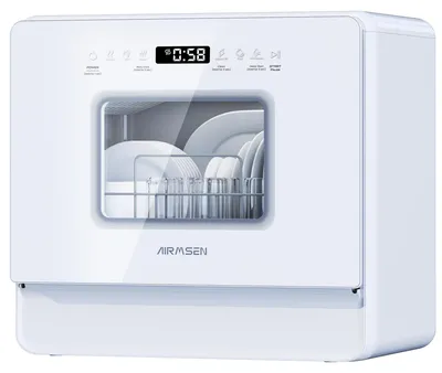 Mini-Tafelgeschirrspüler, 7+2 Programme, 5 l Tank, weiß