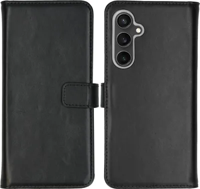 Obrázok produktu pre Selencia Originálne kožené puzdro na knihy pre Samsung Galaxy S23 FE - čierne