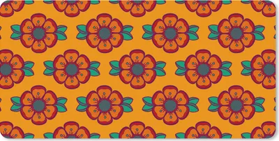 Produktbild von MuchoWow® Mauspad Mousepad Design - Retro - Rosen - Orange 60x30 cm - Mousepads - Maus Mat - Pad - Mausunterlage - Nachhaltig