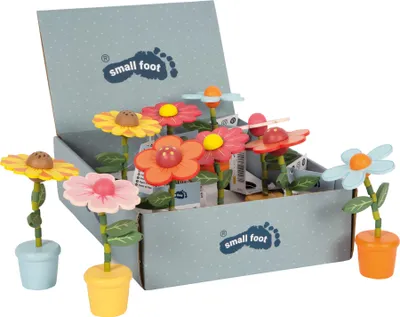 Produktbild von small foot Display Drückfiguren Blumen, Display Drückfiguren Blumen, Holz, Stoff, ab 3 Jahre, 12720