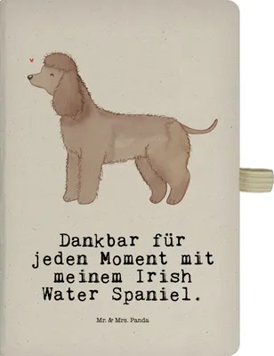 Produktbild von Mr. & Mrs. Panda Tagebuch Irish Water Spaniel Moment - Transparent - Geschenk, Jagdhund, Journal, Skizzenbuch, Notizheft, a4, notizbuch