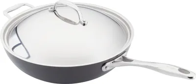 Obrázok produktu pre Wok panvica Stellar-Hard Elox, hliník, 55x30x16,5 cm, čierna/strieborná