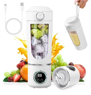 Mini-Mixer 700 ml, oplaadbaar, 12 Edelstahlmesser, für Smoothies & Shakes