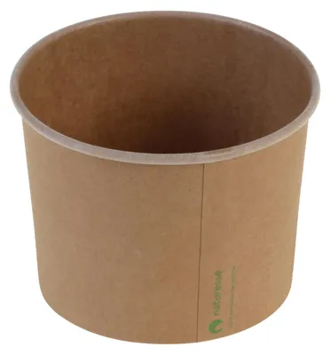 Produktbild von 200x Eisbecher Pappbecher Kraft mit Innenbeschichtung 480 ml Ø 105mm braun