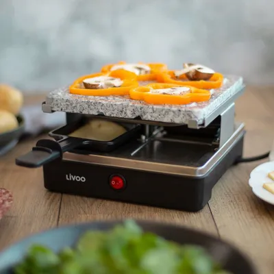 Immagine prodotto di Macchina per raclette 4 persone 600w + pietra per grigliare Livoo DOC242