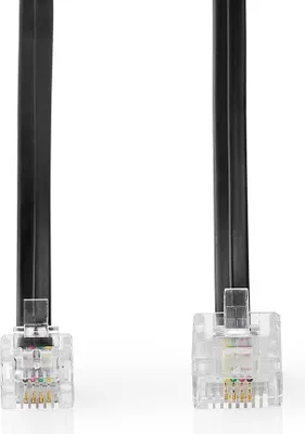 Zdjęcie produktu dla Nedis TCGL90201B50, 5 m, RJ-11, RJ-45, Czarny, Męska, Męska