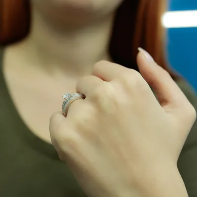 Produktbild von 0,95 Carat Diamant Solitär Ring Meisterstück 14 Karat Weißgold - 57 (18,10 mm)
