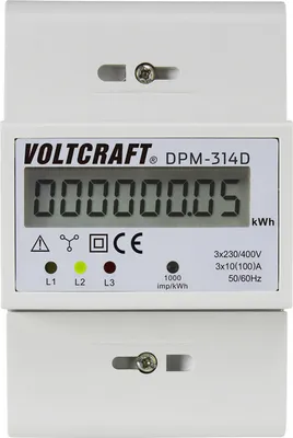 Zdjęcie produktu dla VOLTCRAFT Drehstromzähler digital 100 A MID-konform: Nein VOLTCRAFT (DPM-314D)