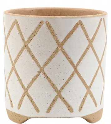 Produktbild von Donika Keramik Übertopf Weiß/Beige 14cm Skandi-Stil