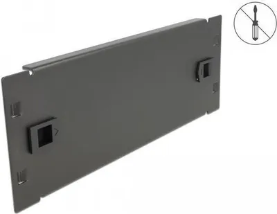 Produktbild von DELOCK 10" Netzwerkschrank Blindabdeckung 2 HE schwarz