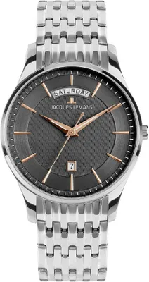 Image de Jacques Lemans Montre dateur London Grey - Silver
