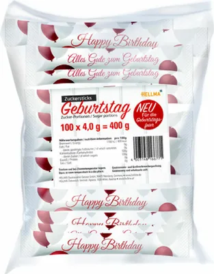 Produktbild von Hellma Zucker-Sticks Geburtstag