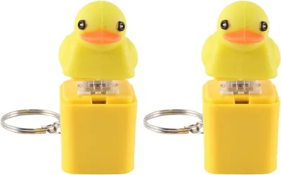 Produktbild von Schlüsselanhänger Ente, 2er Set, mit Licht und Geräusch, für Schlüsselbund