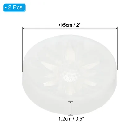Produktbild von Sonnenblumen-Tonform, 2 Stš¹ck Polymer-Tonform Fondant-Form Silikon fš¹r Basteln, Lufttrocknung, DIY-Kuchenbacken, Polymer-Ton-Ohrringe, Transparent