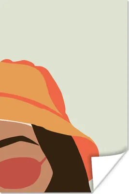 Produktbild von MuchoWow® Poster Frauen - Sonnenbrille - Hut 40x60 cm - Plakate für die Wand - Poster Babyzimmer