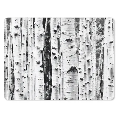 Produktbild von MuchoWow® Mauspad Mousepad Bäume - Holz - Schwarz und weiß - Natur 40x30 cm - Mousepads - Maus Mat - Pad - Mausunterlage - Anti Rutsch