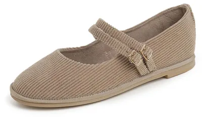Produktbild von Mary Jane - Weiche Satin Ballerinas mit Runder Spitze und Metallverschluss