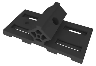Produktbild von WOODTEX Anthrazit 50 Stück Montage Clipper, Kunststoff Clips für Terrassendielen, Einfache Montage, Inklusive Schrauben 4 x 35 mm, Montagezubehör für Holzterrassen