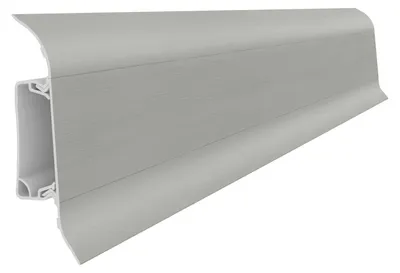 Produktbild von VILO IZZI Sockelleiste - Kunststoffleiste mit Kabelkanal 55x20mm - Wasserfest - Stoßfest - Flexible Kanten - Fußleiste - 2,5 m - Hartlay-Ahorn