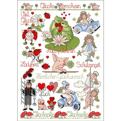 Produktbild von Kreuzstich-Muster "Lucky Charm", Modell 037 von Lindner